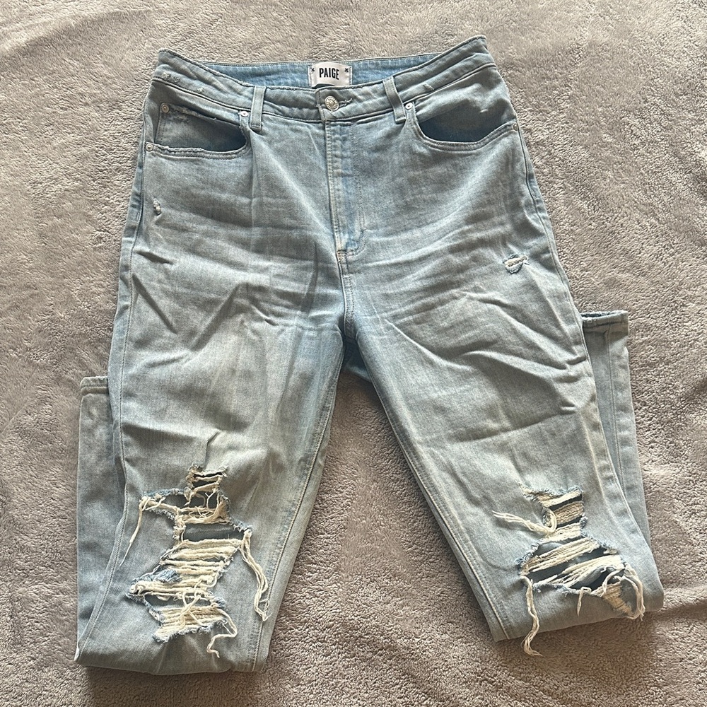 PAIGE Sarah Slim Distressed Jeans